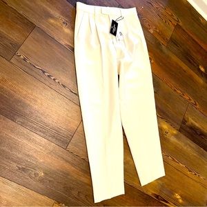 NWT* ZARA into the night white high-rise cotton trousers 

size small